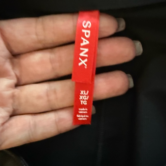 SPANX Black Leather Like mini skirt - Picture 6 of 7